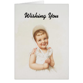 Vintage Summer Girl Greeting Card OBS Kort