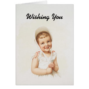 Vintage Summer Girl Greeting Card OBS Kort