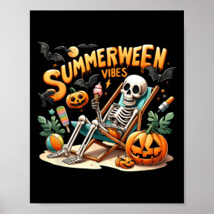 Vintage Summerween Glasskula Sommarlov Halloween Poster