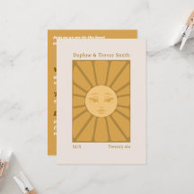 Vintage Sun Bröllopsinbjudan