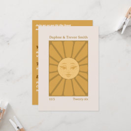 Vintage Sun Bröllopsinbjudan Inbjudningar