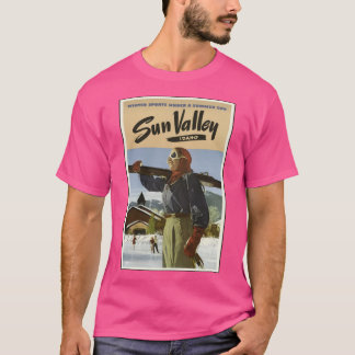 Vintage Sun Valley Idaho Ski Design Oversized T Shirt