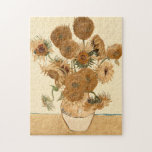 Vintage Sunblommor av Vincent van Gogh Pussel<br><div class="desc">Fortfarande Life: Vas med fjorton solblommor,  1888,  av Vincent Willem van Gogh.</div>