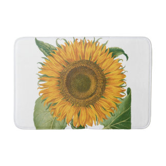Vintage Sunflower Blomma av Basilius Besler Badrumsmatta