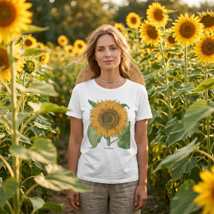 Vintage Sunflower Blomma av Basilius Besler Tee Shirt