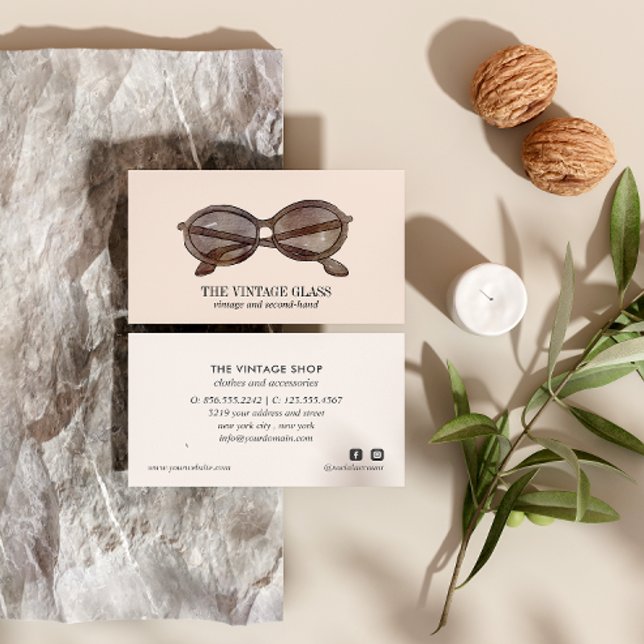 Vintage Sunglass andrahandsbutik Visitkort (Skapare uppladdad)