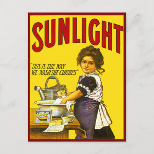 Vintage Sunlight-annons Vykort