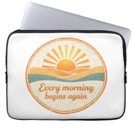 Vintage Sunrise Motivation Art Laptop Fodral