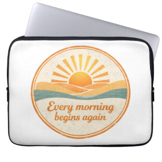 Vintage Sunrise Motivation Art Laptop Fodral