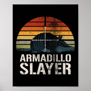 Vintage Sunset Armadillo Sayer Armadillo Hunter G Poster