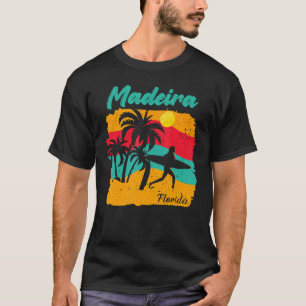 Vintage Sunset Beach Surfing Madeira Florida Summe T Shirt