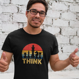 Vintage Sunset Chess Artwork - Inspiring "Tänka" T Shirt