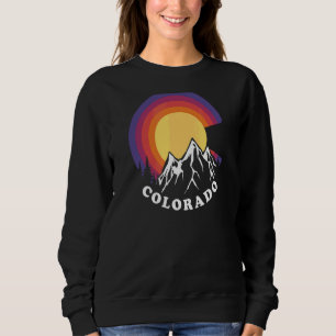 Vintage Sunset Colorado Flagga Colorado T Shirt