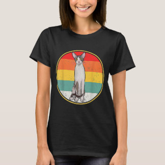 Vintage Sunset Cornish Rex Katt T Shirt