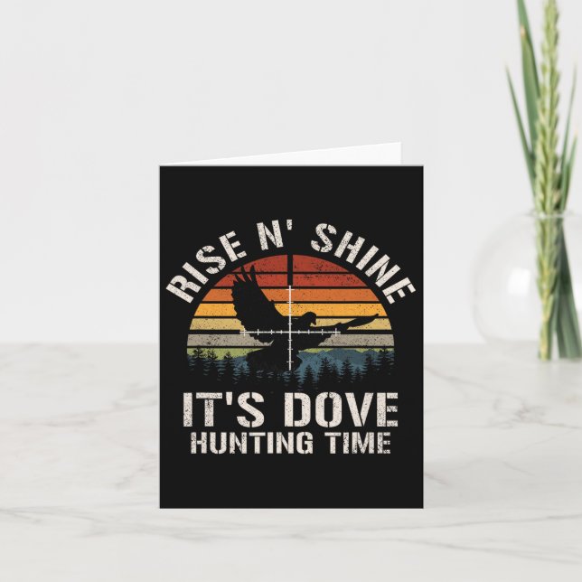 Vintage Sunset Dove Hunting Season Kort (Framsida)