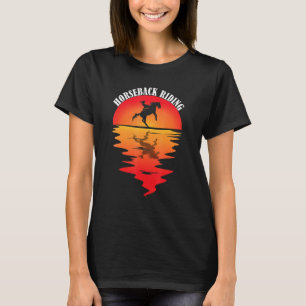 Vintage Sunset Equestrian Riding T Shirt