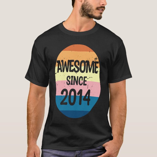 Vintage Sunset Fantastisk sedan 2014 T Shirt (Framsida)