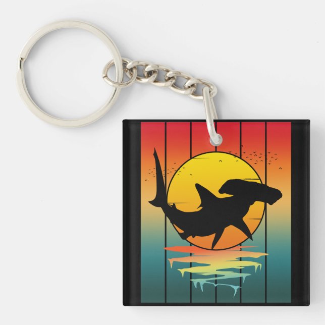 Vintage Sunset Hammerhead Shark (Framsidan)