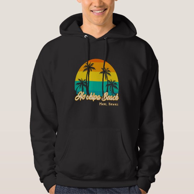 Vintage Sunset Ho'okipa Beach Hawaii Summer Vacati Hoodie (Framsida)
