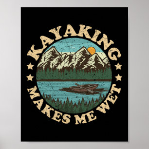 Vintage Sunset Kayaking gör mig till Blöt River Bo Poster