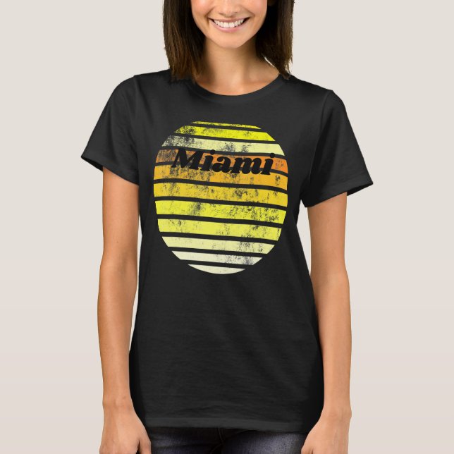 Vintage Sunset Miamii Basic Graphic Classic T Shirt (Framsida)