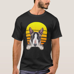 Vintage Sunset Miniature Bull Terrier Hund älskare T Shirt