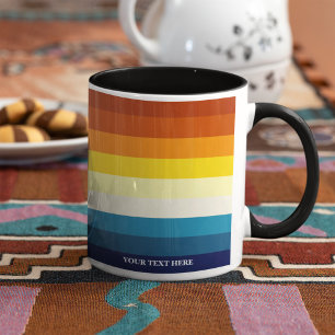 Vintage Sunset Rand Colorful Rainbow Mugg