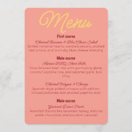 Vintage Sunset Retro Food And Drinks Menu Inbjudningar