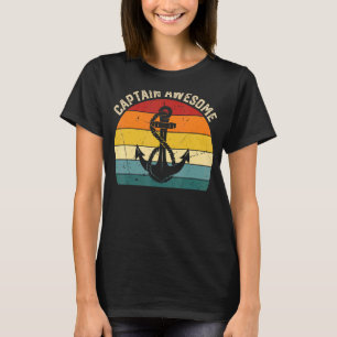 Vintage Sunset Retro kapten Fantastisk Boater Owne T Shirt