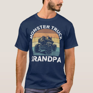 Vintage Sunset Retro Monster Lastbil Grandpa Birth T Shirt