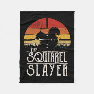 Vintage Sunset Retro Stil Squirrel Hunting Squirr Fleecefilt