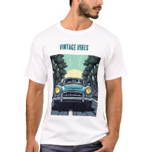 Vintage Sunset Roadster Grafisk T-shirt