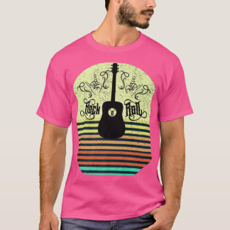 Vintage Sunset Rock and roll Music Guitar Premium T Shirt
