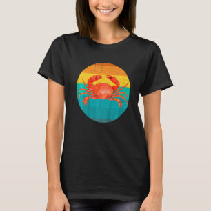 Vintage Sunset Roligt Crab, Crabbing, Crab, Crabbe T Shirt