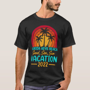 Vintage Sunset Summer Vacation 2022 Florida Nyckla T Shirt