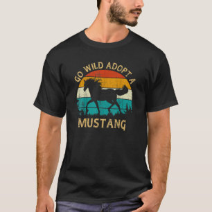 Vintage Sunset Vild Mustang Horse Go Vild Anta en T Shirt