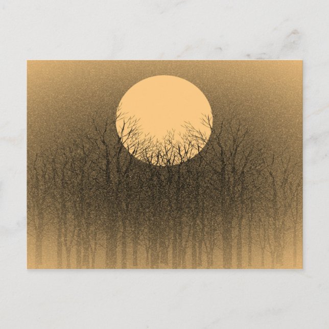 Vintage Sunset-vykort Vykort (Framsida)