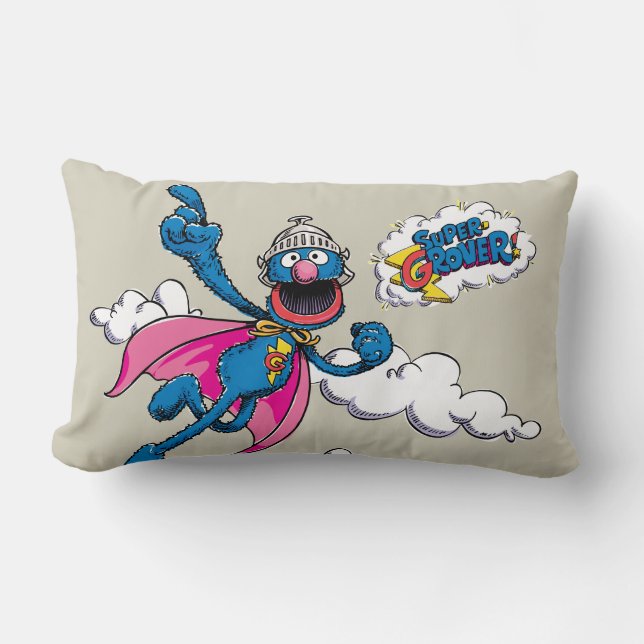 Vintage Super Grover Lumbarkudde (Framsida)