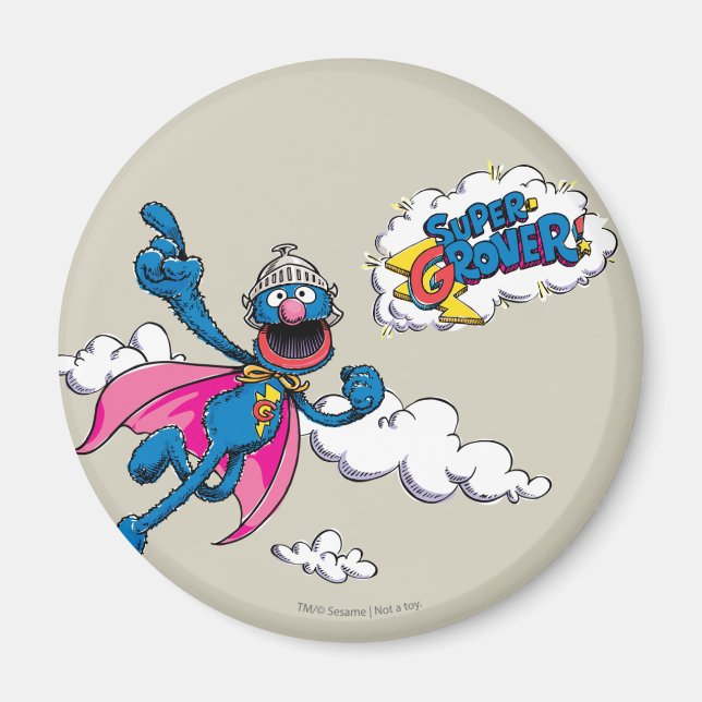 Vintage Super Grover Magnet (Framsidan)