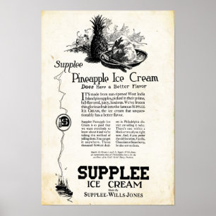 Vintage Supplee Ice Cream Print Poster