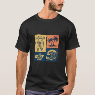 Vintage Surf Crew Tropisk Grafik T-Shirt