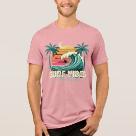 Vintage Surf Vibes Strandvåg Livsstil Unisex T Shirt