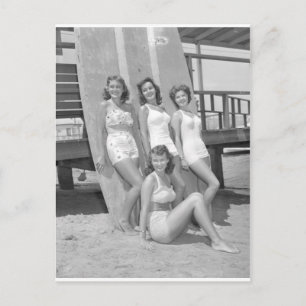 vintage surfartygor vykort