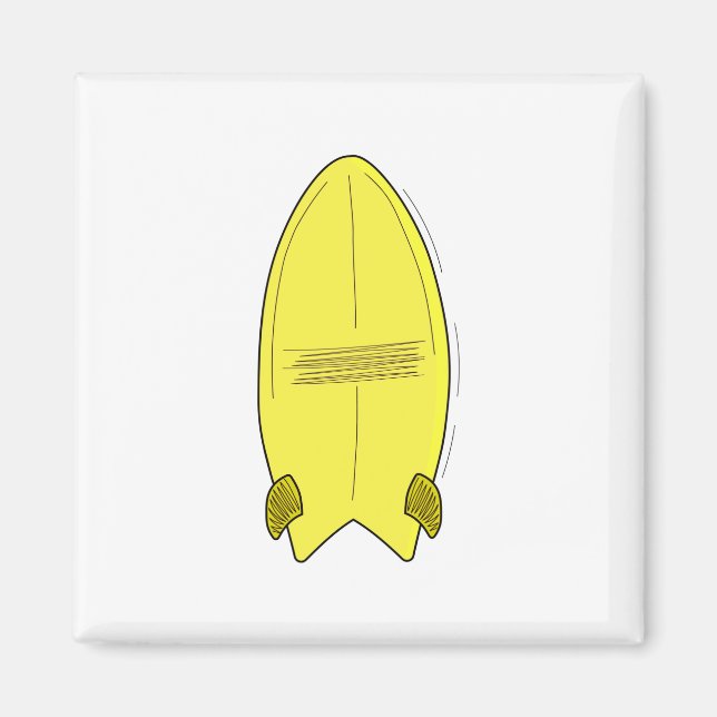 Vintage Surfboard Magnet (Framsidan)