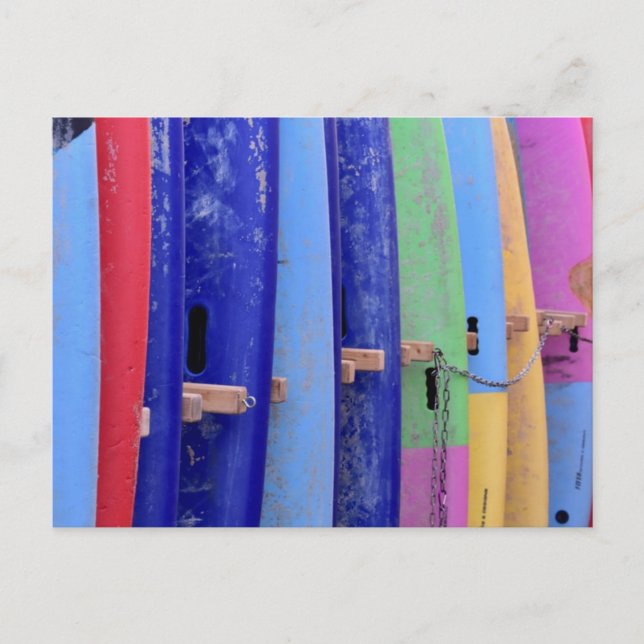 Vintage surfboard vykort (Framsida)