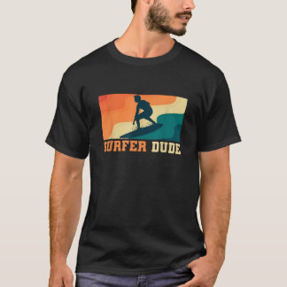 Vintage Surfer Boy Surfing T Shirt