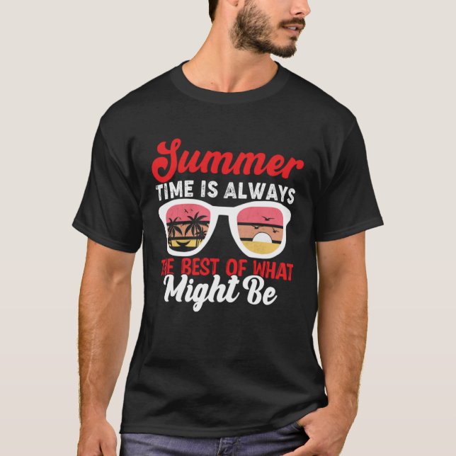 Vintage Surfer Retro Surfing Beach, sommaruppehåll T Shirt (Framsida)
