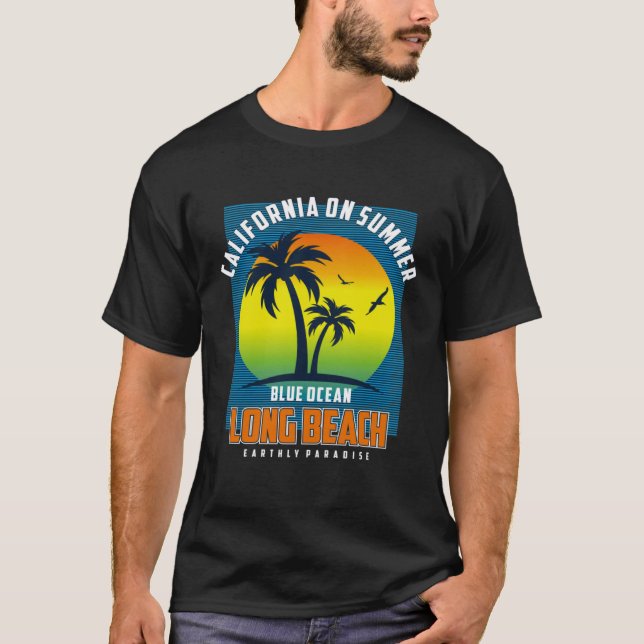 Vintage Surfer Retro Surfing Beach, sommaruppehåll T Shirt (Framsida)