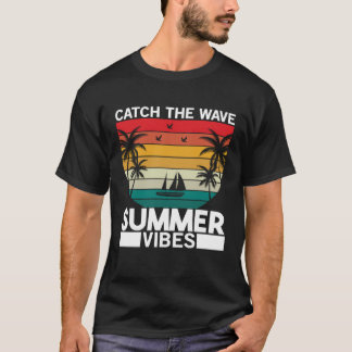 Vintage Surfer Retro Surfing Beach Summer Vacation T Shirt