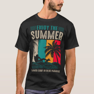 Vintage Surfer Retro Surfing Beach Summer Vacation T Shirt